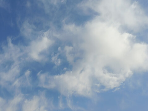 蓝天白云的天空
