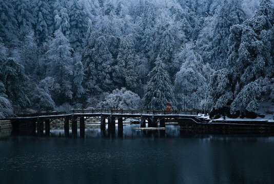 庐山雪景