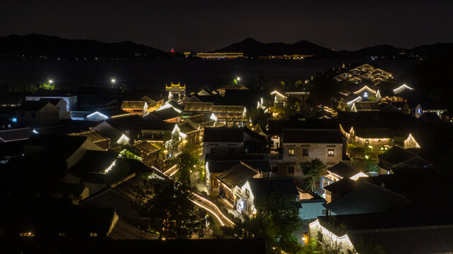 东钱湖韩岭夜景