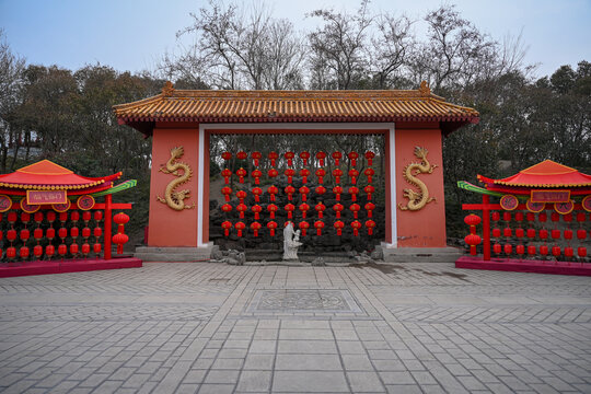 开封龙亭公园灯笼灯会花灯夜景