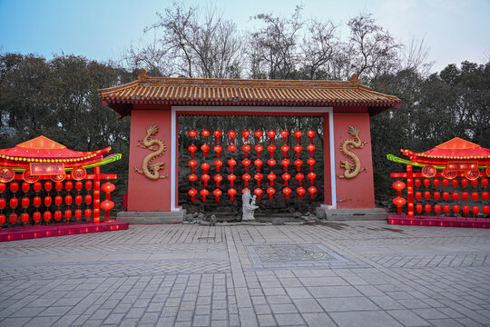 开封龙亭公园灯笼灯会花灯夜景