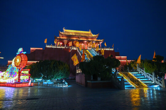 开封龙亭公园灯笼灯会花灯夜景