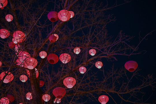 灯会灯笼彩灯开封大宋武侠城夜景