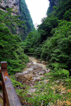 张家界大峡谷溪流小河