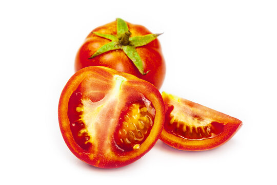 白色背景的番茄西红柿