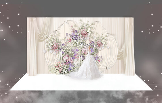 奶白色韓式婚禮