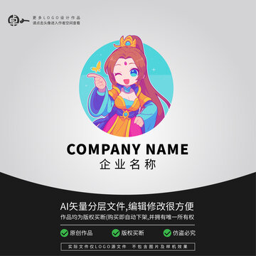 二次元游戏卡通人物LOGO