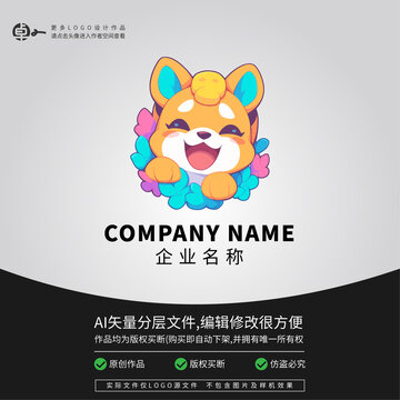 花丛里的小狗狗LOGO