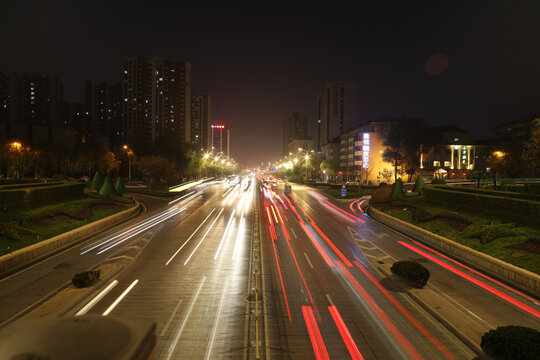 夜景车流