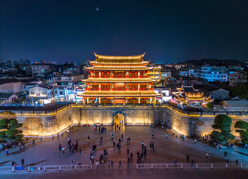 潮州广济门夜景