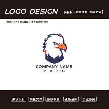 卡通鹰logo标志