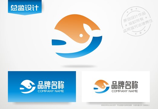 鲸鱼图标logo