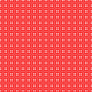 红白相间方块形图案