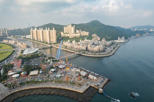 大连地标城市风光星海城堡酒店