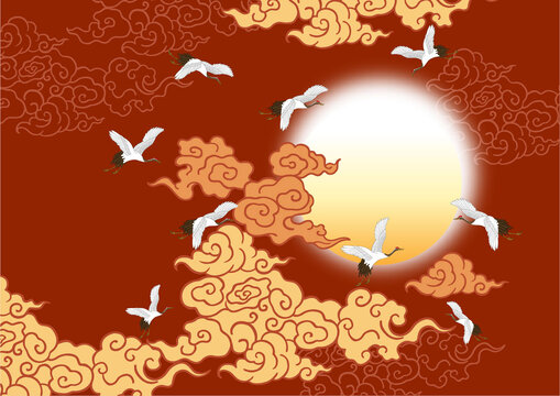 祥云仙鶴