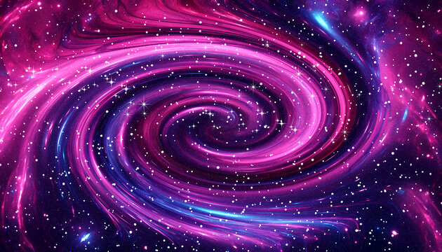 浪漫紫色旋渦星空