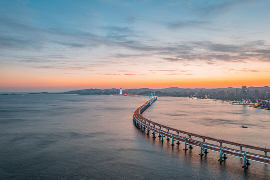 大连星海湾跨海大桥夜景