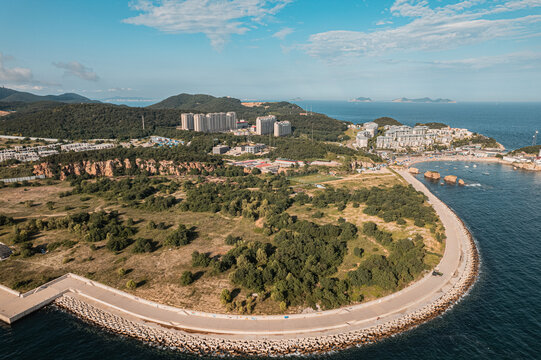 大连海滨海洋海景旅游无人机航拍