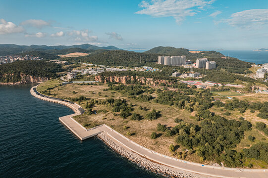 大连海滨海洋海景旅游无人机航拍