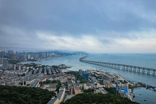 大连跨海大桥地标风光航拍