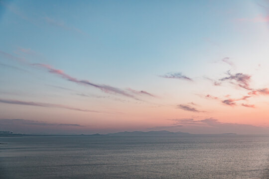 日落晚霞日出早霞剪影素材