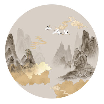 新中式山水画