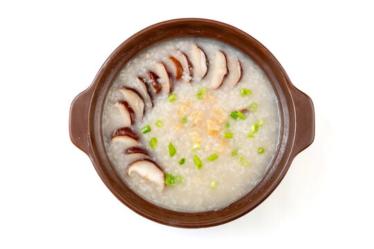 香菇干贝砂锅粥