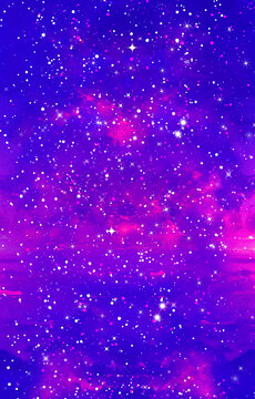 紫色星空装饰画