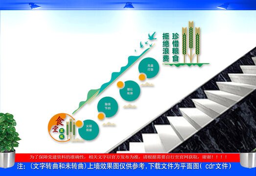 食堂樓梯文化墻