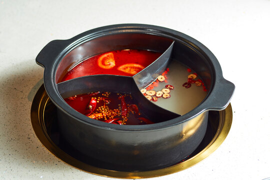 火锅清汤红油番茄锅底