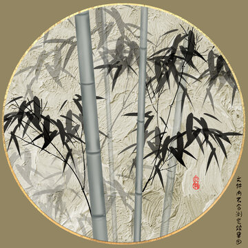 现代竹子装饰画