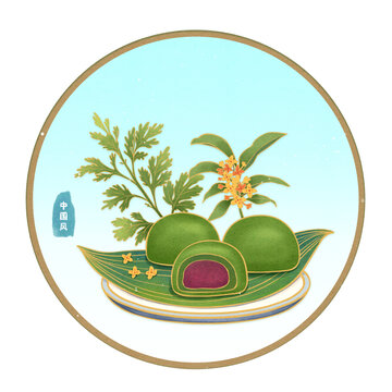 青團(tuán)插畫