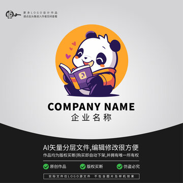 熊猫图书馆LOGO