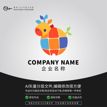 彩虹农业长颈鹿LOGO