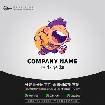 小男孩正在运动LOGO