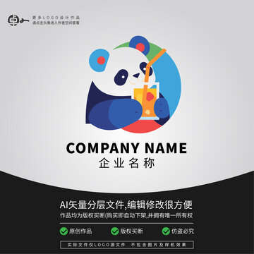 熊猫水果饮料LOGO