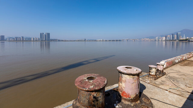 福州蓝天海洋城市建筑都市风景