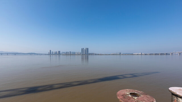 福州蓝天海洋城市建筑都市风景