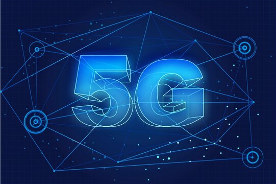 5G科技高科技感圖形插畫背景