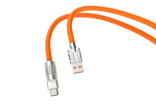 USB安卓橙色数据线充电线