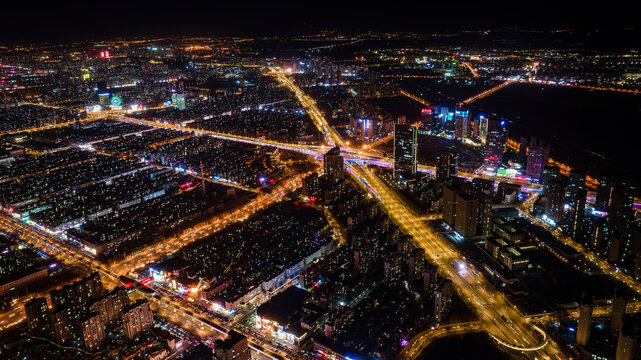 中国长春南部新城夜景