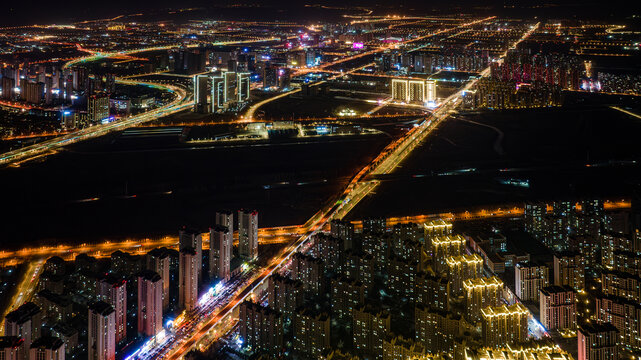 中国长春南部新城夜景