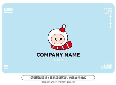 原創(chuàng)卡通雪人logo