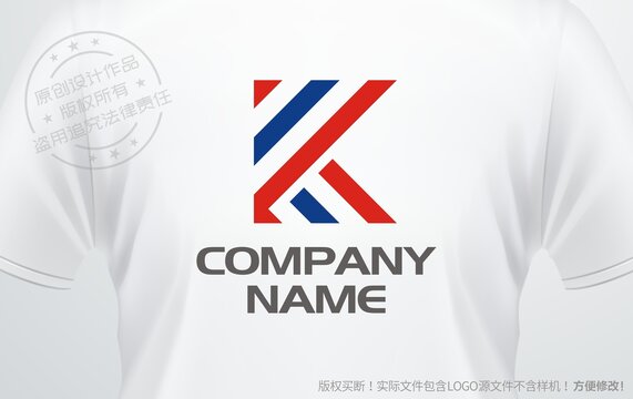 首字母K设计logo