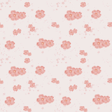 海棠花印花元素分圖層