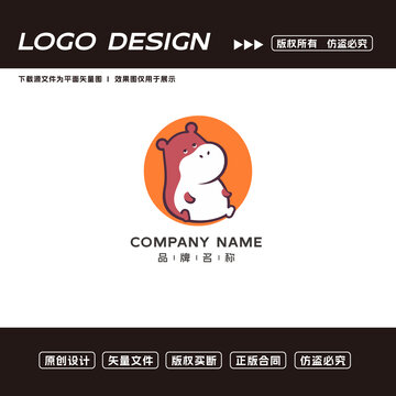 河马logo标志