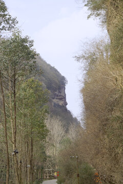 剑门关风景区地貌奇观姜维神像