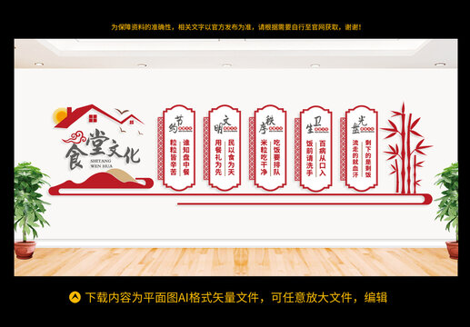 食堂文化墻