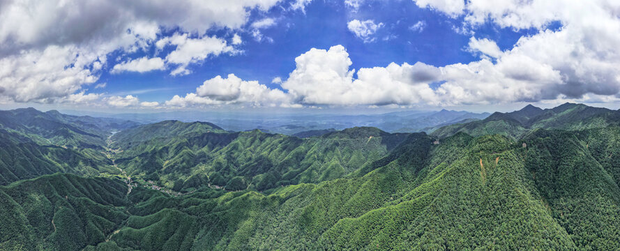 大自然壮丽河山井冈山航拍全景图