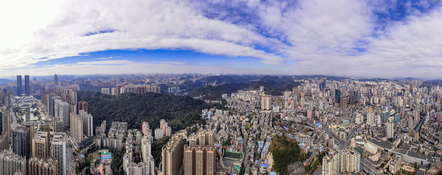 贵州贵阳城市风光全景图